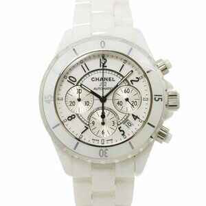 CHANEL J12 41mm H1007 Chronograph Automatic White Dial Mens Watch 90282604